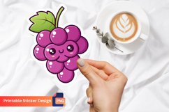 Kawaii Grape Stickers, Kawaii Fruits Collection Product Image 1