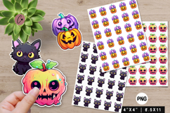 Kawaii Halloween Stickers | Printable Halloween PNG Product Image 1