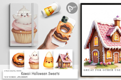 Kawaii Halloween Sweets Digital Paper Product Image 1
