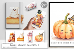 Kawaii Halloween Sweets Digital Paper Product Image 1