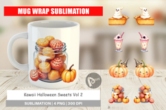 Kawaii Halloween Sweets Mug Wrap Product Image 1