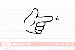 Cute Cartoon Hand Gestures Outline With Blink Star Product Image 1