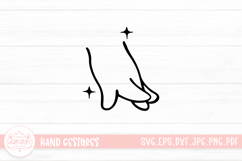 Cute Cartoon Hand Gestures Outline With Blink Star Product Image 1