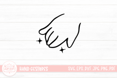 Cute Cartoon Hand Gestures Outline With Blink Star Product Image 1