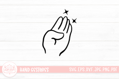 Cute Cartoon Hand Gestures Outline With Blink Star Product Image 1