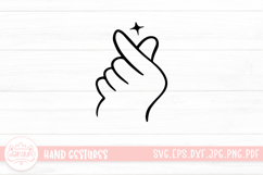 Cute Cartoon Hand Gestures Outline With Blink Star Product Image 1