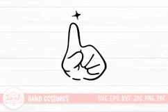 Cute Cartoon Hand Gestures Outline With Blink Star Product Image 1