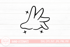 Cute Cartoon Hand Gestures Outline With Blink Star Product Image 1
