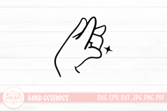 Cute Cartoon Hand Gestures Outline With Blink Star Product Image 1