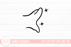 Cute Cartoon Hand Gestures Outline With Blink Star Product Image 1