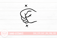 Cute Cartoon Hand Gestures Outline With Blink Star Product Image 1