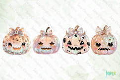 Kawaii Hologram Pumpkin Clipart Product Image 1
