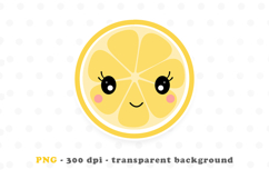 Kawaii Lemon PNG Clipart | Cute Lemon Sticker Illustration Product Image 1