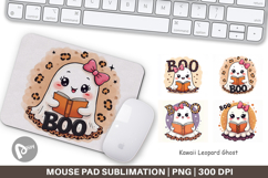 Kawaii Leopard Ghost Mouse Pad Product Image 1