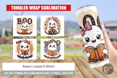 Kawaii Leopard Ghost Tumbler Product Image 1