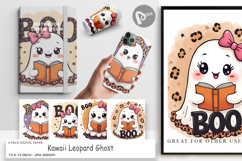 Kawaii Leopard Ghost Digital Paper Product Image 1