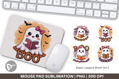 Kawaii Leopard Ghost Mouse Pad Product Image 1