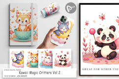 Digital Paper Kawaii Magic Critters Product Image 1