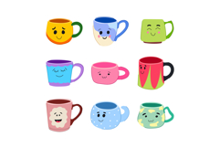 kawaii mug set cartoon Product Image 1