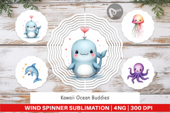 Kawaii Ocean Buddies Wind Spinner Product Image 1