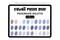Kawaii Blue Procreate Palette - Procreate Color Palette
