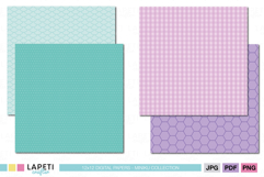 kawaii soft color digital paper bundle
