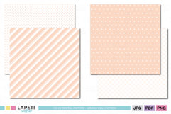 Pastel peach printable paper pack