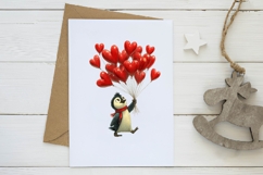 kawaii penguin valentine clipart Product Image 2