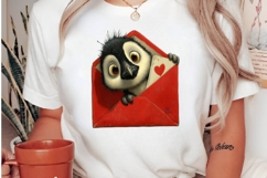 kawaii penguin valentine clipart Product Image 3