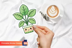 Kawaii Plant Sticker, Cute Kawaii Plant Sticker Product Image 1