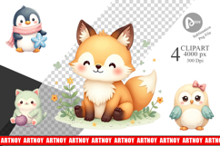 Kawaii Plush Dolls Clipart Product Image 1