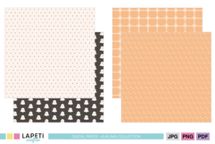 Kawaii baby pumpkin digital paper for nursery and Halloween DIY crafts
