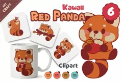Kawaii Red Panda. T-Shirt, PNG, SVG. Product Image 1