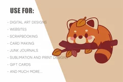 Kawaii Red Panda. T-Shirt, PNG, SVG. Product Image 8