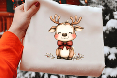 Kawaii Reindeer Bow Clipart Product Image 2