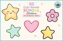 Kawaii School Journal Scrapbook Stickers PNG Printable Product Image 7