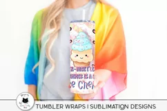 woman holding a tumbler with cute ice cream wrap
