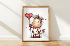 Kawaii Unicorn Valentine Clipart Product Image 3