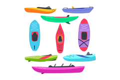 kayak set cartoon Product Image 1