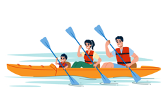 adventure kayak family vector Product Image 1