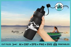 Kayak Girl SVG, Kayak SVG, Kayak Logo SVG, Mountains SVG Product Image 6