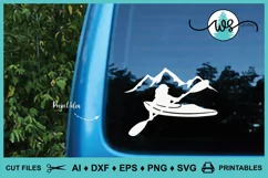 Kayak Girl SVG, Kayak SVG, Kayak Logo SVG, Mountains SVG Product Image 7