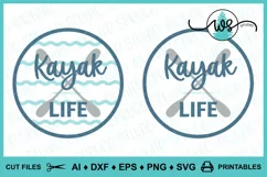 Kayak Logo SVG, Kayak Life SVG, Kayak Print, Kayak Paddles Product Image 1
