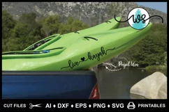 Kayak Logo, Kayak SVG, Kayak Quote, Live Heart Kayak Product Image 3