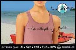 Kayak Logo, Kayak SVG, Kayak Quote, Live Heart Kayak Product Image 4