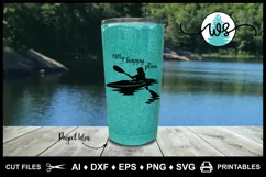 Kayak Logo SVG, Happy Place, Kayak Silhouette, Woman Kayak Product Image 10