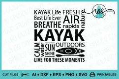 Kayak Logo SVG, Kayak Quote, Kayak Subway Art, Kayak Words Product Image 1