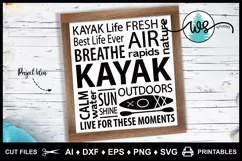 Kayak Logo SVG, Kayak Quote, Kayak Subway Art, Kayak Words Product Image 3