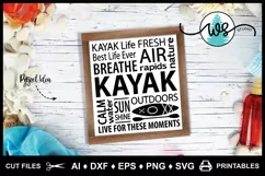 Kayak Logo SVG, Kayak Quote, Kayak Subway Art, Kayak Words Product Image 7
