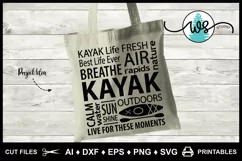 Kayak Logo SVG, Kayak Quote, Kayak Subway Art, Kayak Words Product Image 4
